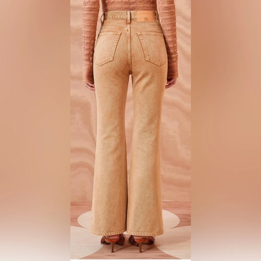 Ulla Johnson The Lou Jean in Danube Wash Sz 26 Handmade Bootcut flare - Picture 3 of 13